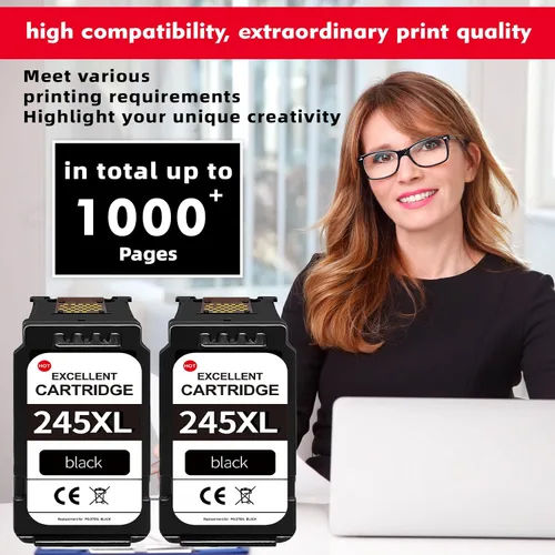 Miniatura 3 de Cartucho de tinta 245XL de reemplazo para Canon 245XL cartuchos de tinta negros PG-243XL para PG-245 PG-243 de alto rendimiento compatibles