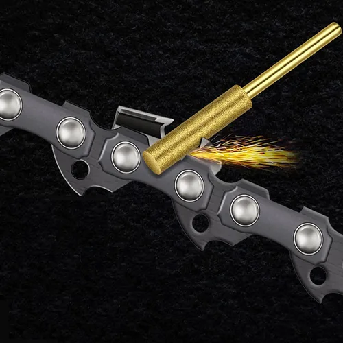 Miniatura 5 de Juego de 18 afiladores de motosierra de diamante chapados en titanio (5/32"-7/32") para sierras de cadena y tallado de madera