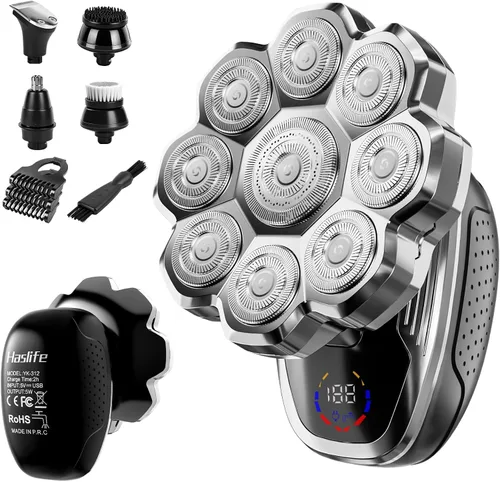 Maquinilla de afeitar eléctrica para hombres, afeitadoras de cabeza para hombres calvos, afeitadoras eléctricas para hombres con afeitadora de