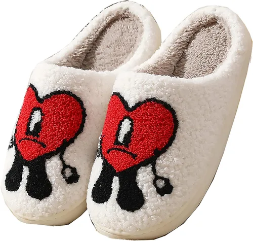 Miniatura 2 de Bad Cute Bunny Slippers for Women Home Slippers Cartoon Embroidery Holiday Gift