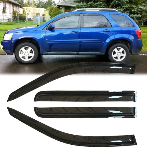 Miniatura 14 de 2 protectores de lluvia estilo montaje exterior, deflectores de viento duraderos para ventana lateral, color humo oscuro, viseras de ventana