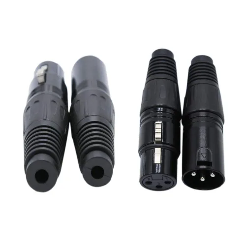 Miniatura 2 de 10 pares DMX XLR 3 Pin Macho/Hembra Audio Mic Snake Plug Audio Micrófono Cable Conector, Carcasa Negra