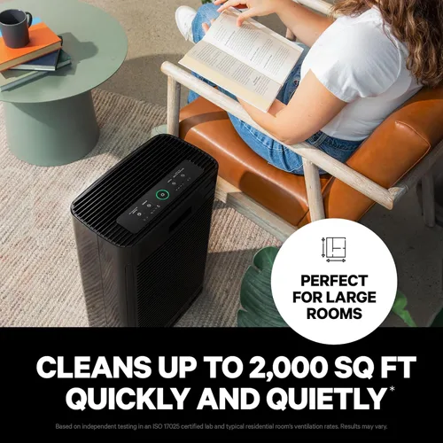 Miniatura 2 de PuroAir Purificador de aire HEPA 400 para habitaciones grandes del hogar, cubre 2,000 pies cuadrados, filtra hasta el 99.9% de los contaminantes