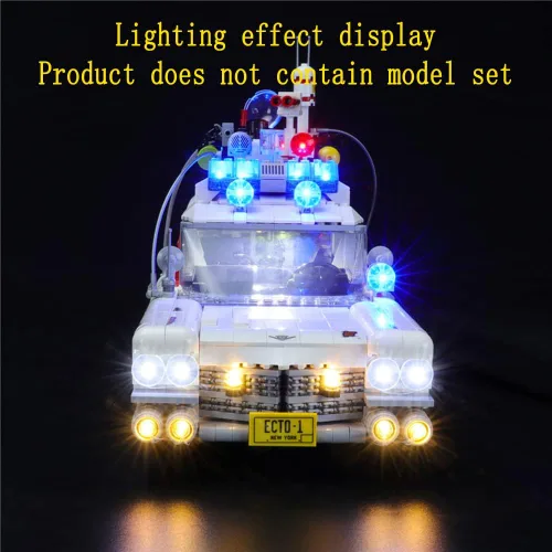Miniatura 6 de GEAMENT Kit de luz LED compatible con Lego 10274 Ghostbusters ECTO-1 (Ver.2020) - Juego de iluminación para modelo de construcción de creadores
