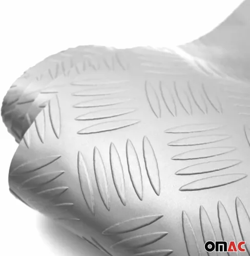Miniatura 6 de OMAC Revestimiento de goma para caja de camioneta, alfombrilla para maletero y piso de aluminio con aspecto a cuadros gris 40 x 79 pulgadas