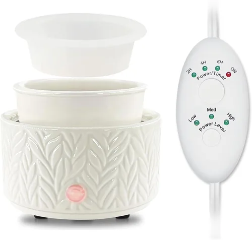 Miniatura 10 de EQUSUPRO - Calentador de cera para derretir cera perfumada, calentador eléctrico de cera de cerámica 4 en 1, quemador de cera de fragancia