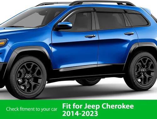 Miniatura 3 de Goodyear - Deflectores de ventana inastillables para Jeep Cherokee 2014-2023, protectores de lluvia adhesivos, viseras de ventana, deflector