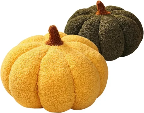 Miniatura 3 de Almohada decorativa con forma de calabaza para Halloween o Acción de Gracias, almohada con forma de calabaza, almohadas de calabaza simuladas en 3D