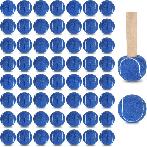 Miniatura 11 de Macarrie 60 pelotas de tenis precortadas a granel para sillas, cubiertas deslizantes resistentes de larga duración para muebles de aula, protectores
