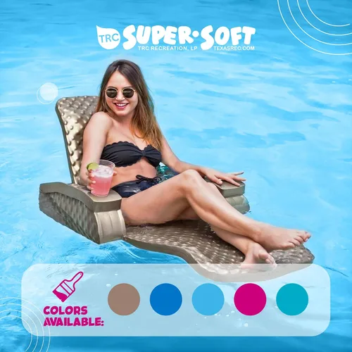 Miniatura 4 de TRC Recreation Baja II - Flotador plegable de espuma para piscina, tumbona flotante portátil con 2 portavasos para artículos esenciales de playa