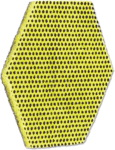 Miniatura 2 de Scotch-Brite 96HEX - Almohadilla de fregado de doble propósito, 5 x 5 pulgadas, gris/amarillo, paquete de 15, limpieza resistente