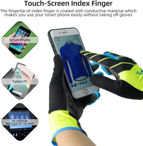 Miniatura 5 de Darevie Guantes de ciclismo, guantes de ciclismo para hombres y mujeres, con pantalla táctil, guantes de bicicleta de montaña con dedo completo