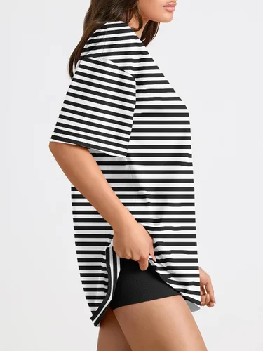 Miniatura 9 de Trendy Queen - Camisetas de entrenamiento de moda para mujer, camisetas atléticas de manga corta para verano y primavera, disponibles en tallas