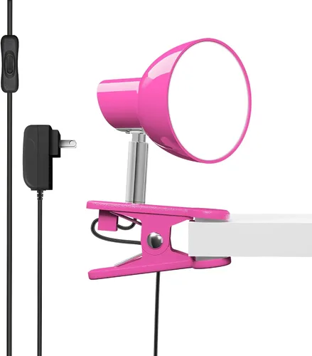 Miniatura 10 de Lámpara LED con clip, luz de escritorio súper brillante de 5 W, rotación de 330° con abrazadera en el escritorio/mesa/cabecero de cama/armario, Azul