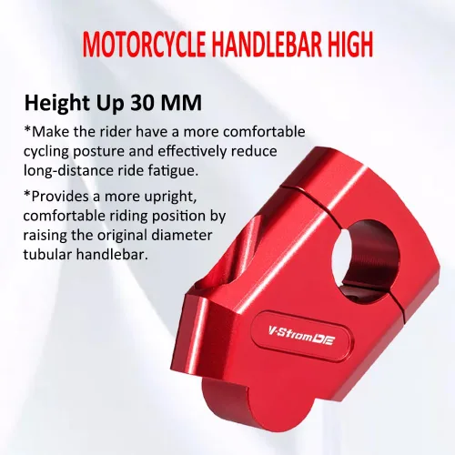 Miniatura 6 de Para V-STROM 800 DE VSTROM 800DE 2023 Manillar de motocicleta Elevador de Motocross Montaje Abrazadera Pit Bike Vstrom 800 (negro 1.102 in)