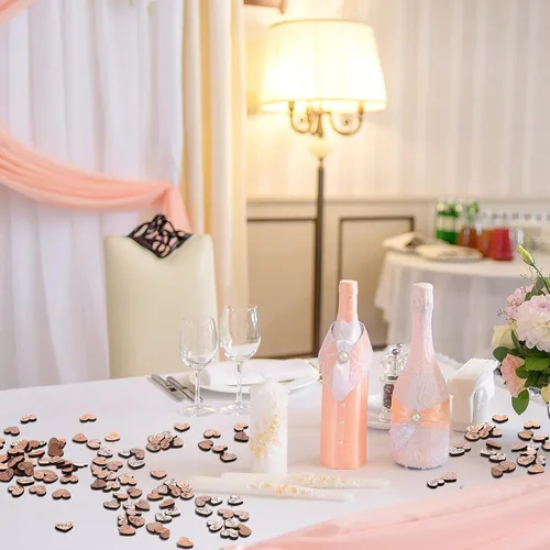 Miniatura 7 de Blulu 1000 piezas de confeti de corazón de madera pequeño para manualidades, mesa de boda rústica, centros de mesa de amor, decoración de tartas