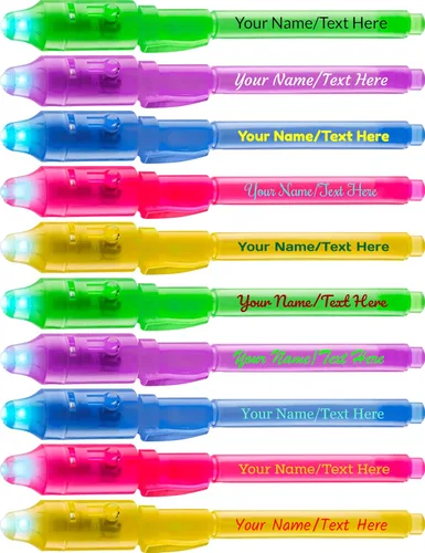 Miniatura 11 de Paquete de marcadores de tinta invisible que desaparecen personalizados, escritor de mensajes secretos personalizados con luz UV, diversión