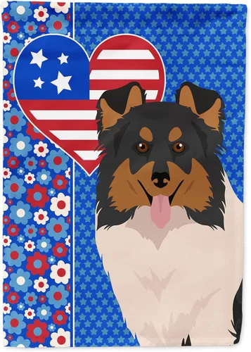 Miniatura 202 de Caroline's Treasures WDK5119GF - Bandera de jardín americana de Airedale Terrier de Estados Unidos, color negro y tostado, bandera decorativa