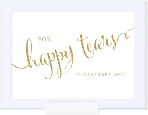 Miniatura 37 de Andaz Press Letreros de fiesta enmarcados para boda, impresión de purpurina dorada, 5 x 7 pulgadas, Bubble Send Off Please Blow Good Wishes for the