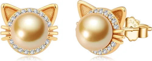 Miniatura 10 de Aretes de perlas de Mickey para mujer, plata de ley S925 y circón, perlas cultivadas de agua dulce, regalos de joyería de Mickey Mouse para mamá