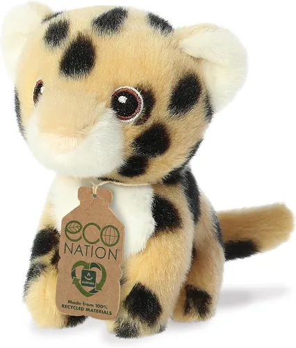 Miniatura 5 de Aurora Animal de peluche Eco Nation Mini guepardo hecho de forma responsable, ideal para aventuras de juego, perfecto para cumpleaños o simplemente