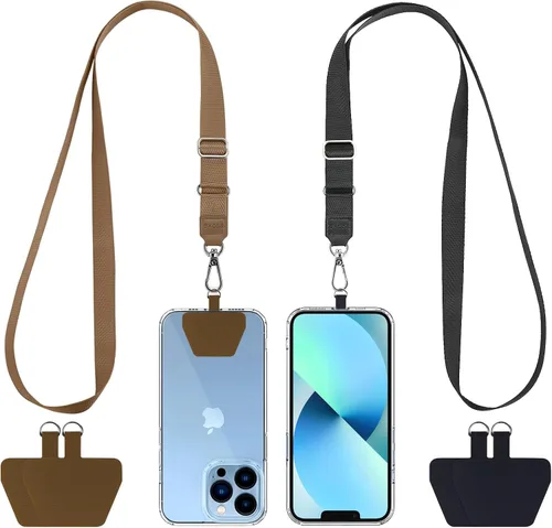 Miniatura 13 de CACOE Cordón para Teléfono 2 Piezas Correa Ajustable para el Cuello, 4 Piezas Parches, Cordones para Teléfono de Poliéster Multifuncionales