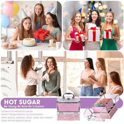 Miniatura 5 de Hot Sugar Kit de maquillaje para adolescentes para niñas de 13 a 15 años, kit de maquillaje para niños, juego de regalo de maquillaje para fiestas