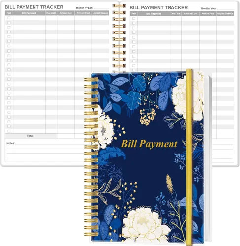 Miniatura 12 de Cuaderno de seguimiento de pagos de facturas, organizador mensual de facturas y planificador para presupuestos personales financieros, organizador
