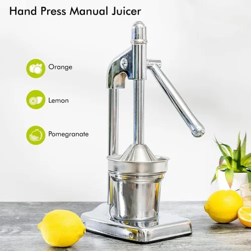 Miniatura 3 de Exprimidor manual de hierro fundido, exprimidor manual de hierro fundido resistente, máquina trituradora para jugo de naranja de limonada fresca