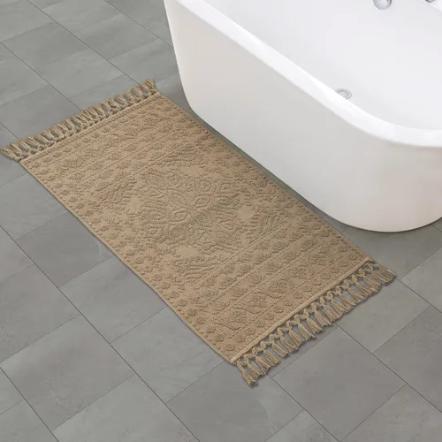 Miniatura 49 de French Connection Nellore Alfombras de Baño, Tapetes de Baño Tejidos y con Cuentas, Tapetes de Baño Duraderos y Gruesos para Baño y Alfombras