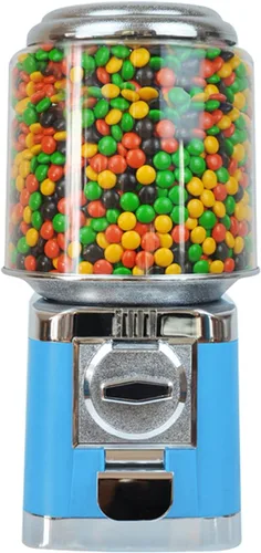 Máquina expendedora de suministro automático de caramelo Gumball Máquina dispensadora de juguetes Mini máquinas expendedoras de juguetes para el Azul