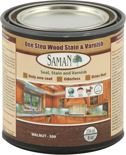 Miniatura 26 de SamaN Interior One Step Sellador, Tinte y Barniz para Madera – Tinte a Base de Aceite Sin Olor - Protección para Muebles y Madera Fina