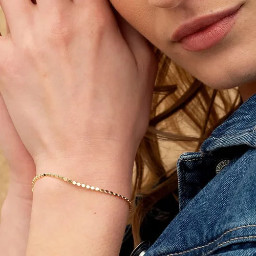 Miniatura 6 de MIDEEO - Pulseras chapadas en oro para mujer, juego de delgadas pulseras de cadena para combinar, de espiga, trenzada, de circonita cúbica