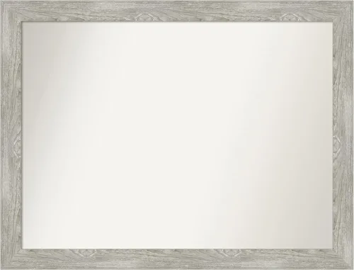 Miniatura 355 de Amanti Art Espejo de baño gris para sobre el fregadero, 31 x 48 pulgadas, espejo de tocador rectangular estrecho de color gris, marco de madera