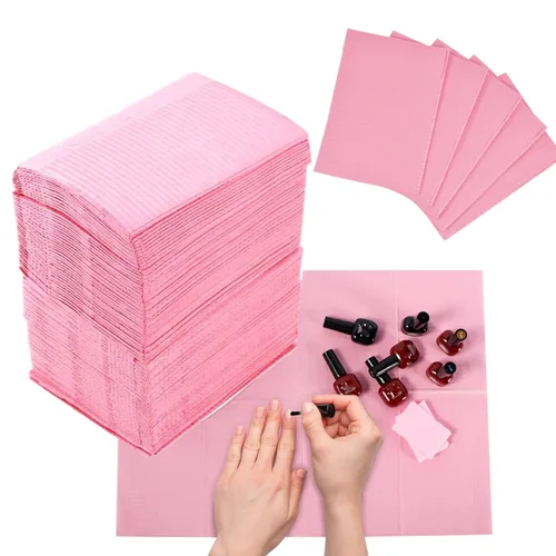 LXIANGN Juego de 125 toallas desechables para arte de uñas, 13 x 17 pulgadas, impermeable, 3 capas, para arte de uñas, hojas de papel, almohadillas