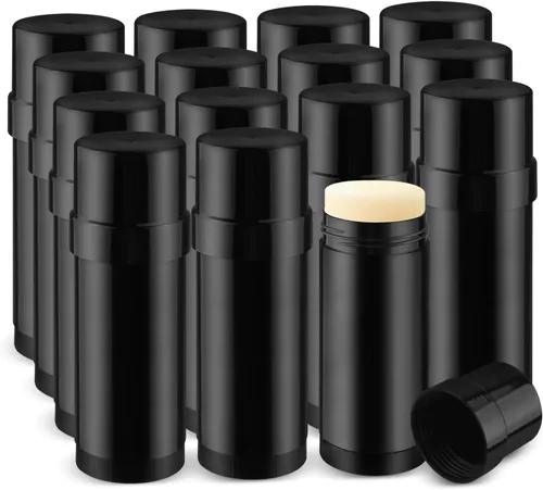 Miniatura 8 de 15 piezas de recipientes vacíos de plástico para desodorante, tubos de desodorante DIY con tapón de rosca, tubos rellenables para bálsamo labial