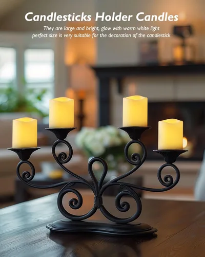 Miniatura 5 de Homemory - Velas con control remoto de más de 400 horas, velas votivas LED con temporizador de 2/4/6/8H, velas de té operadas por batería en blanco