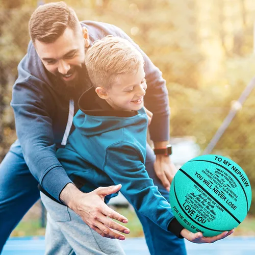 Miniatura 5 de K KENON Balón de Baloncesto Personalizado Grabado Personalizado para Hija Hijo Nieta Nieto Sobrino Sobrina Regalos de Navidad Cumpleaños - Nunca lo