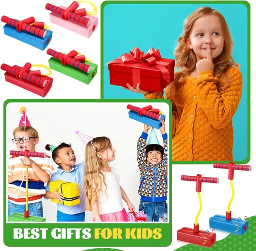 Miniatura 7 de Wettarn 8 piezas de espuma Pogo Jumper Promote Grow Tall Pogo Stick de espuma de palo de salto seguro y divertido para adolescentes, niños y niñas