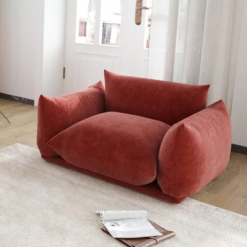 Miniatura 19 de JACH Otomana Cómoda de Estilo Moderno de Mediados de Siglo, Reposapiés de Sofá de Chenilla con Cojín Grueso, Muebles Taburete de 26" para Espacios