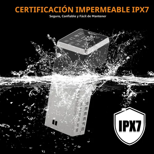 Miniatura 5 de Cocina Sous Vide de 1400 W, circuladores de inmersión de precisión con pantalla táctil grande, temporizador de temperatura precisa, cocina