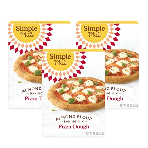 Mezcla para masa de pizza Simple Mills, caja de 9.8 onzas, 3 unidades.
