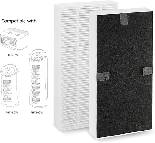 Miniatura 5 de Paquete de 2 filtros de repuesto para purificador de aire Febreze de doble acción HEPA tipo FRF102B, modelos FHT170, FHT180, FHT190 y apto