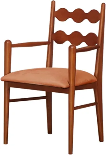 Miniatura 16 de Sillas de comedor tapizadas, silla de cocina con respaldo, silla de sala de estar con brazos versátil asiento de comedor de granja, sillas