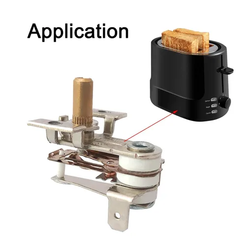 Miniatura 7 de AC 250V 10-16A Interruptor de temperatura Termostato bimetálico de calefacción con perilla para dispositivos de calefacción eléctrica (10A)