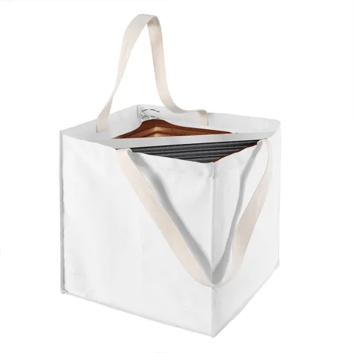 Hanger - Organizador para ahorrar espacio, bolsa de almacenamiento triangular con asas para armario, Tidier, lavandería, armario, tendedero Cuadrado