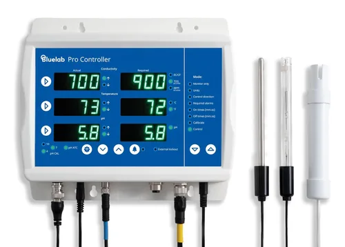 Miniatura 7 de Bluelab Pro Controller Wi-Fi Monitor digital totalmente automatizado 24/7 para dosificación hidropónica de múltiples nutrientes y pH con sonda