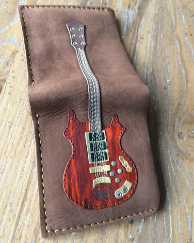 Miniatura 4 de AXE HEAVEN GW-010 Cartera de guitarra eléctrica hecha a mano de cuero