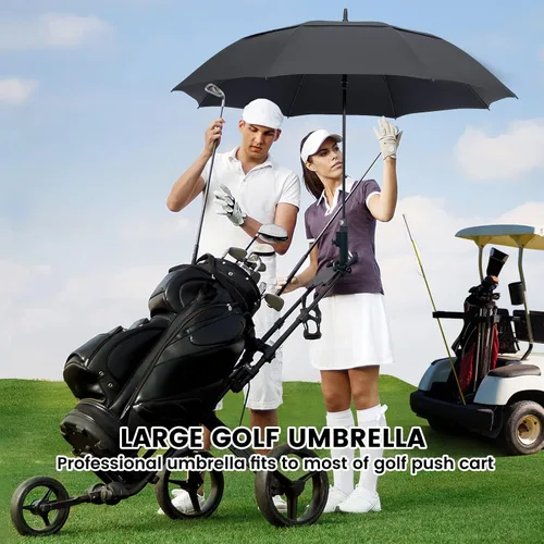Miniatura 7 de ZOMAKE - Paraguas de golf a prueba de viento, extragrande, de gran tamaño, de doble dosel resistente para lluvia, juegos deportivos y carrito