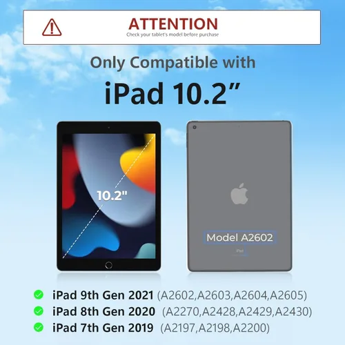 Miniatura 2 de Funda con teclado magnético mágico para iPad de 9ª generación con teclado para iPad 10.2 de 9ª/8ª/7ª generación y Air 3, Pro 10.5, trackpad